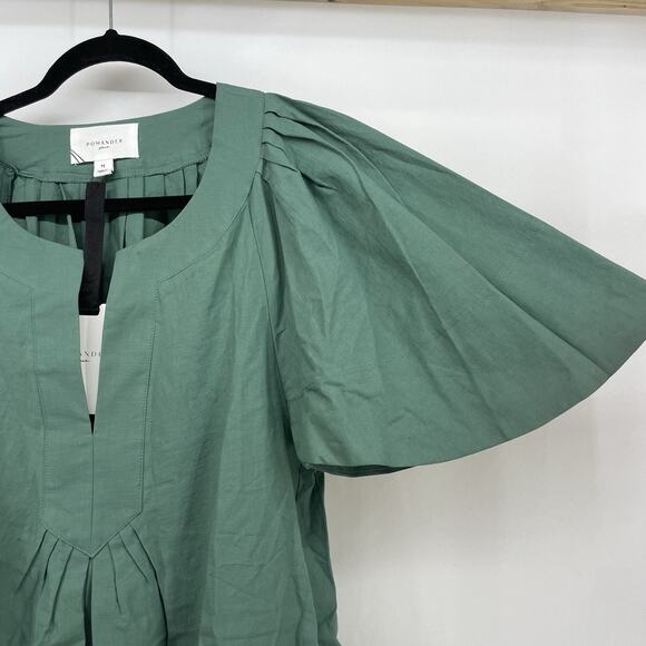 TUCKERNUCK Pomander Place Size M Celadon Finley Flutter‎ Sleeve Dress Green - Picture 3 of 8